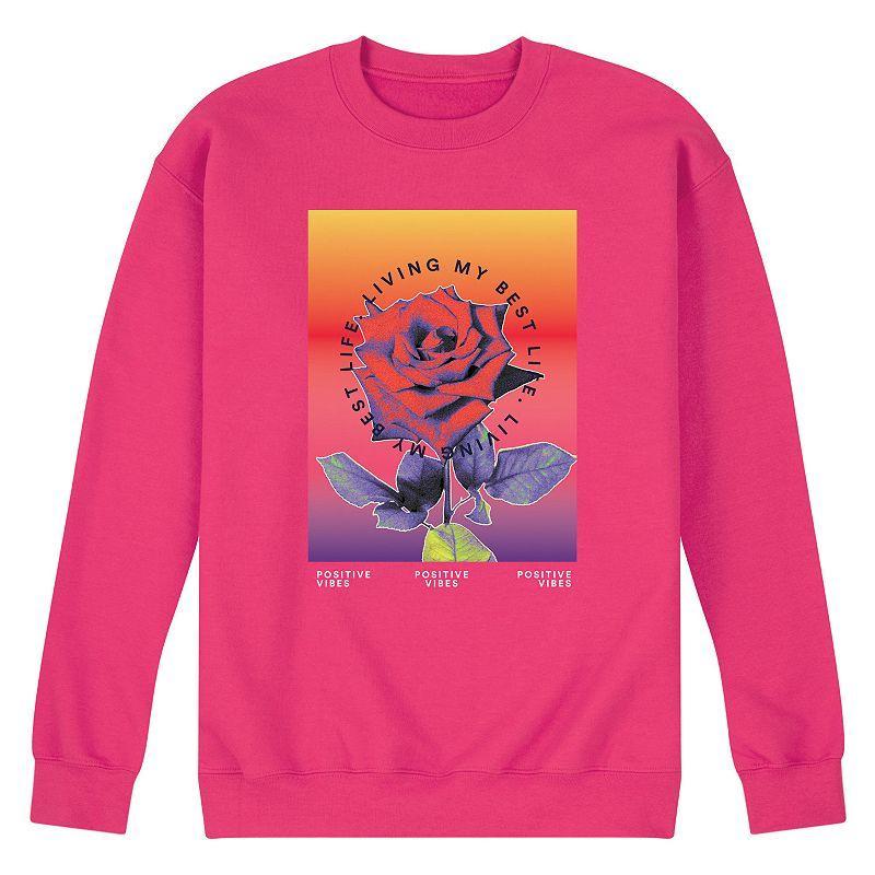 Mens Postive Vibes Sweatshirt Med Pink Product Image