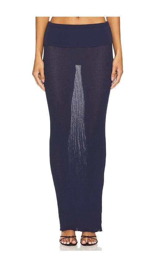 Lovers and Friends Ellison Sheer Maxi Skirt in Navy Product Image