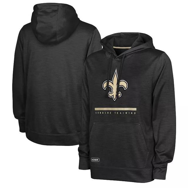 Mens New Orleans Saints Speed Drill Streak Pullover Hoodie Product Image