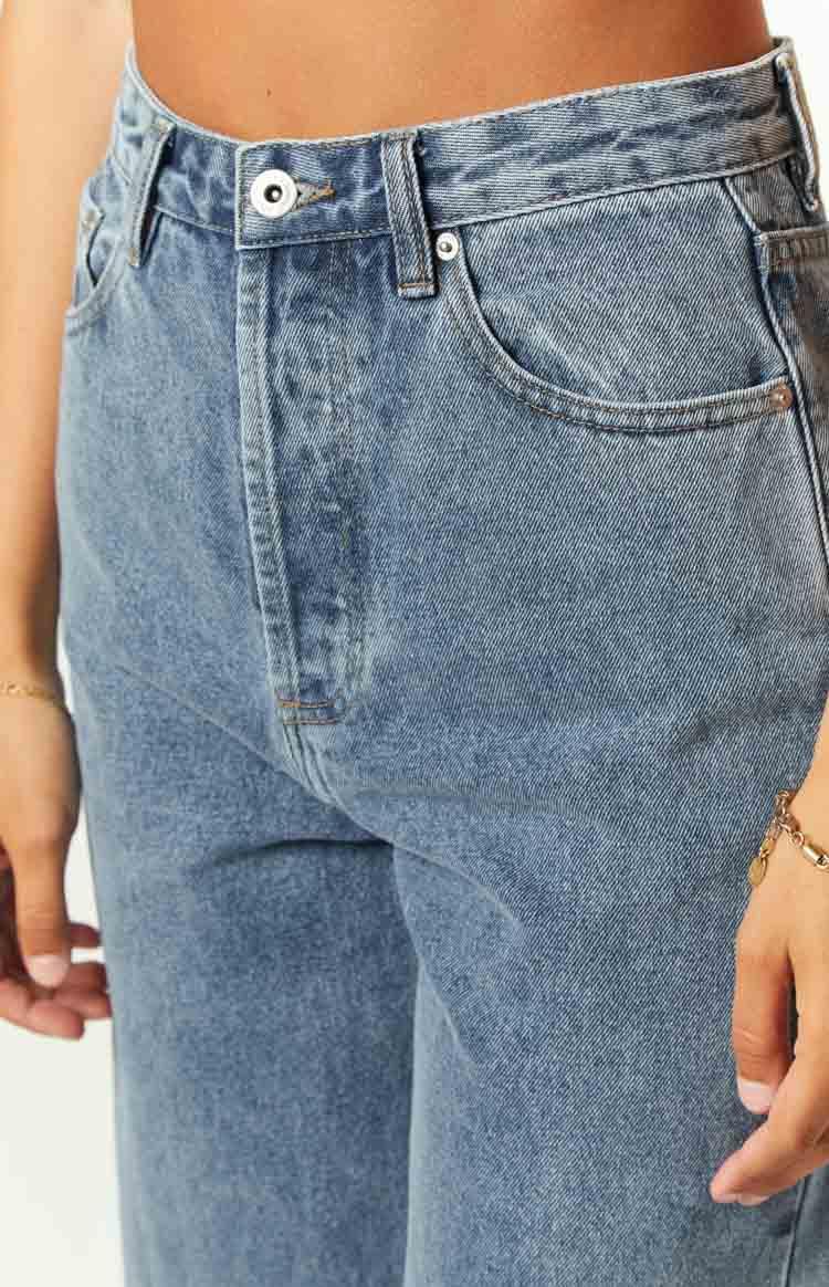 Essie Light Blue Straight Leg Jeans Product Image