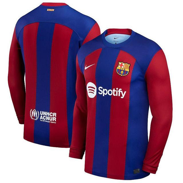 Mens Nike Royal Barcelona 2023/24 Home Stadium Replica Long Sleeve Jersey Product Image