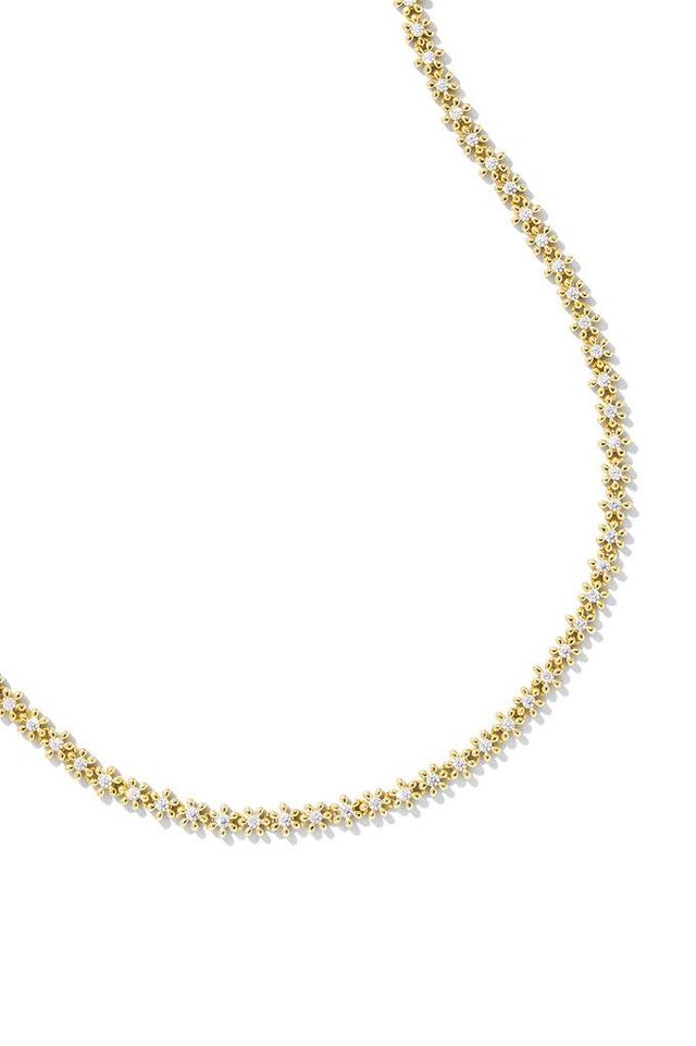 Nydia Strand Necklace Gold White Crystal Product Image