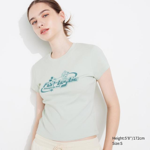 Womens Disney Collection Ut (Mini Short-Sleeve Graphic T-Shirt) Light Green Large UNIQLO US Product Image