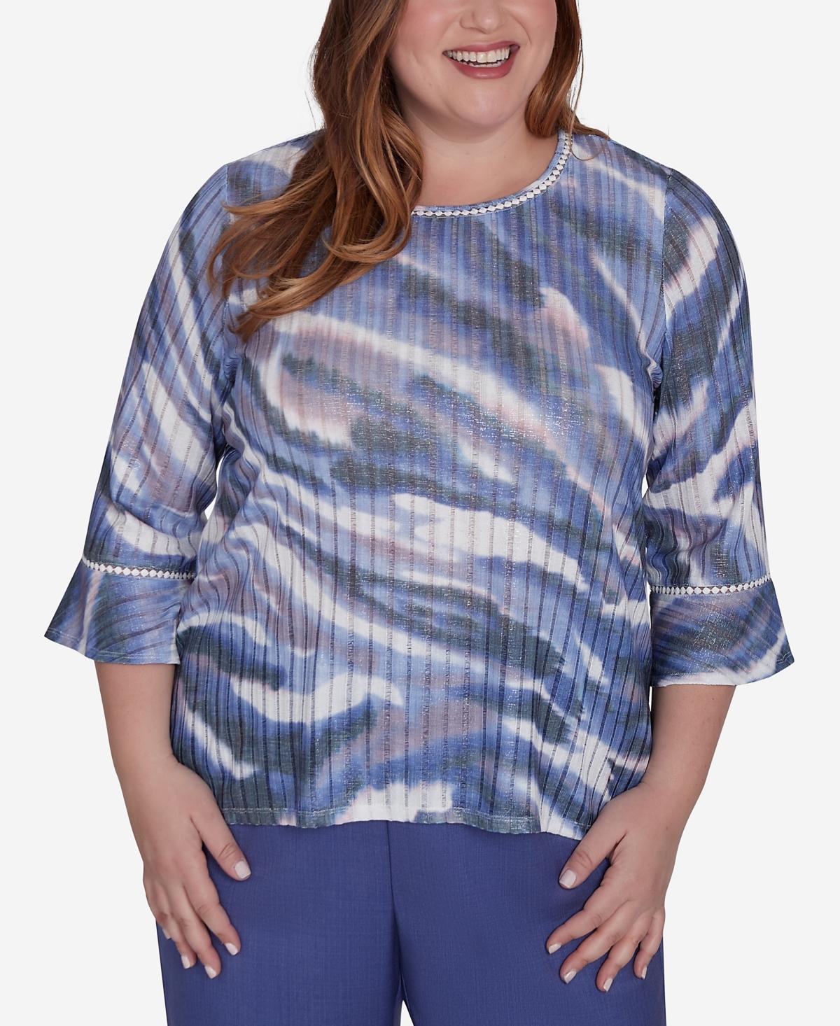 Plus Size Alfred Dunner Watercolor Top, Womens Product Image