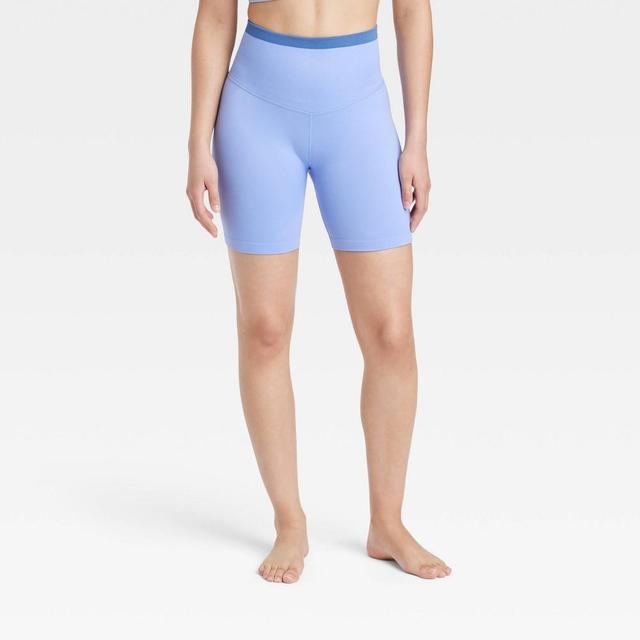 Womens Seamless High-Rise Bike Shorts 6 - JoyLab Purple Product Image