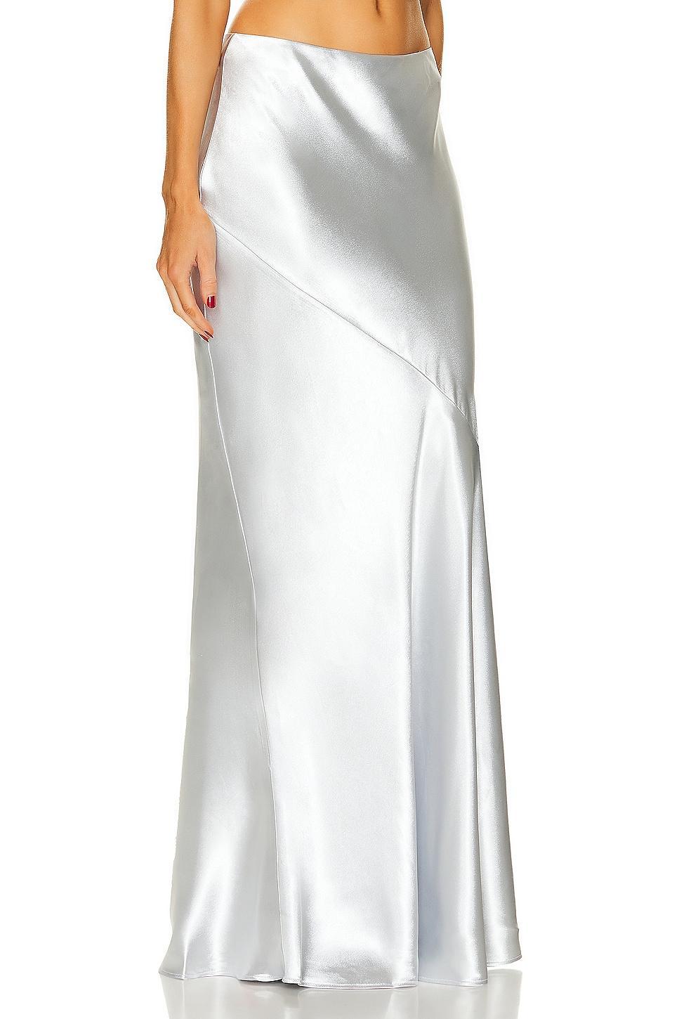 LPA Amalia Maxi Skirt Metallic Silver. (also in ). Product Image