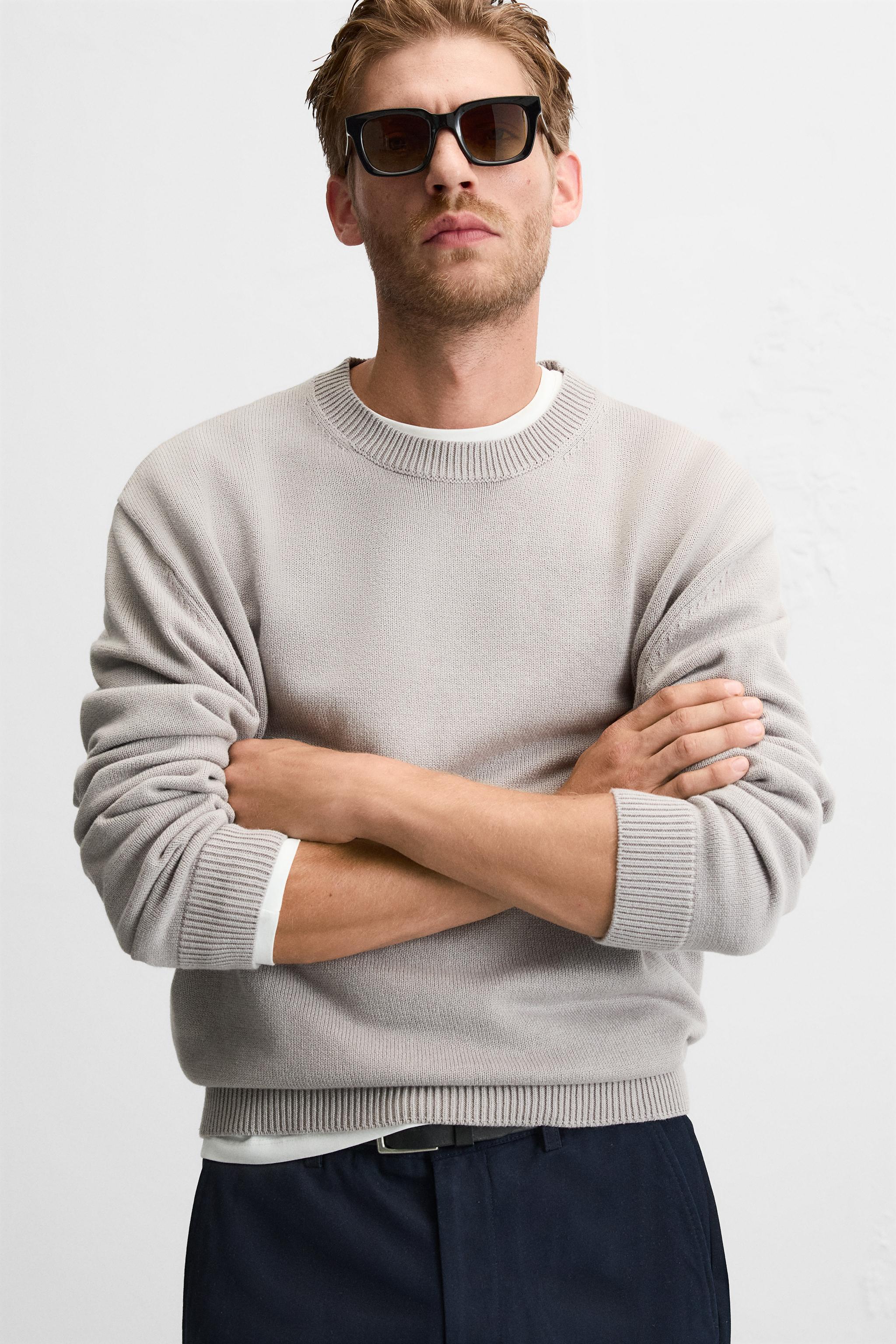 TEXTURED COTTON SWEATER Product Image