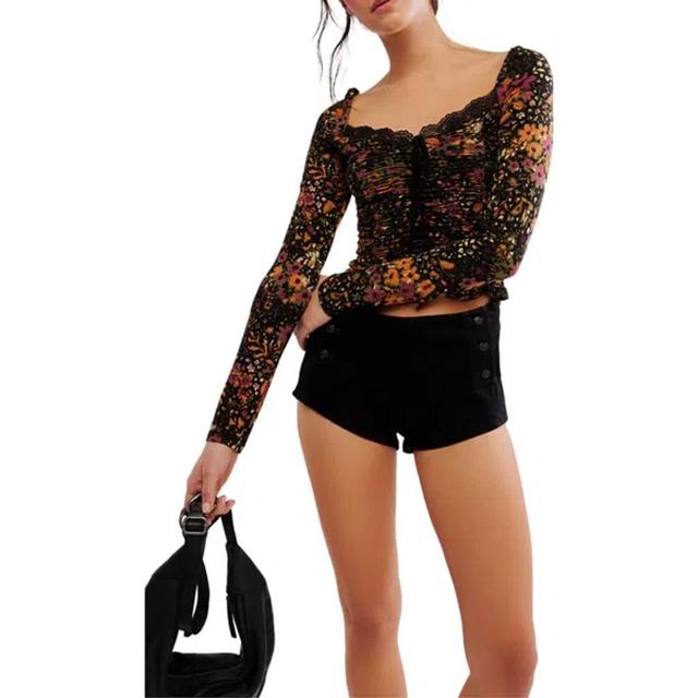 Layer It On Me Ruched Crop Top In Black Combo Product Image