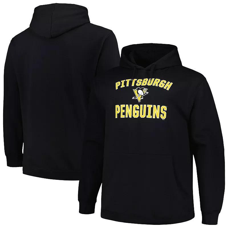 Mens Profile Pittsburgh Penguins Big & Tall Arch Over Logo Pullover Hoodie Product Image