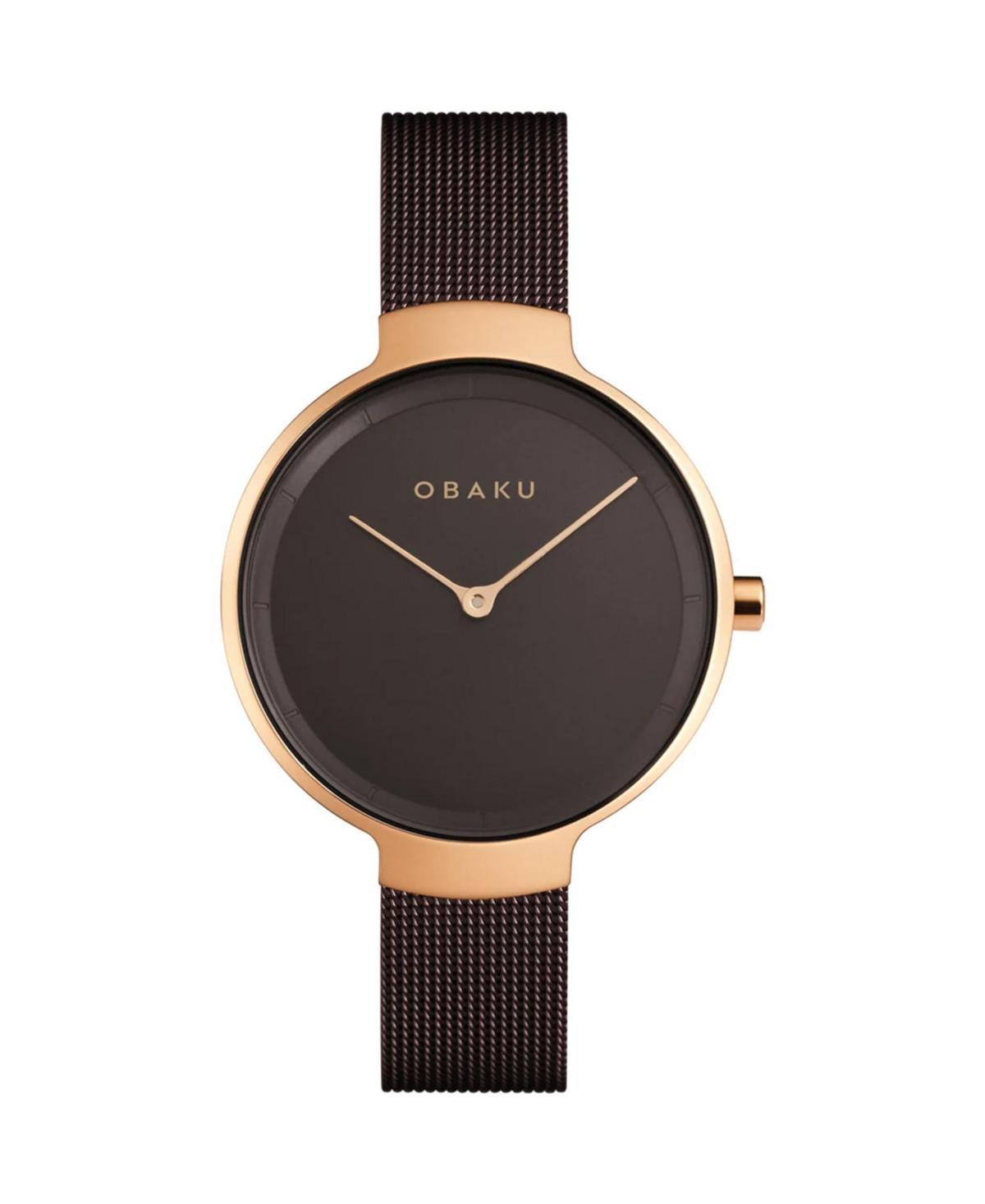 Obaku Womens Walnut Brown Dial Watch - V231LXVNMN - Brown Product Image