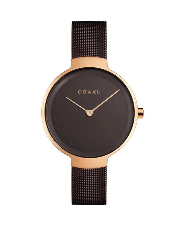 Obaku Womens Walnut Brown Dial Watch - V231LXVNMN - Brown Product Image