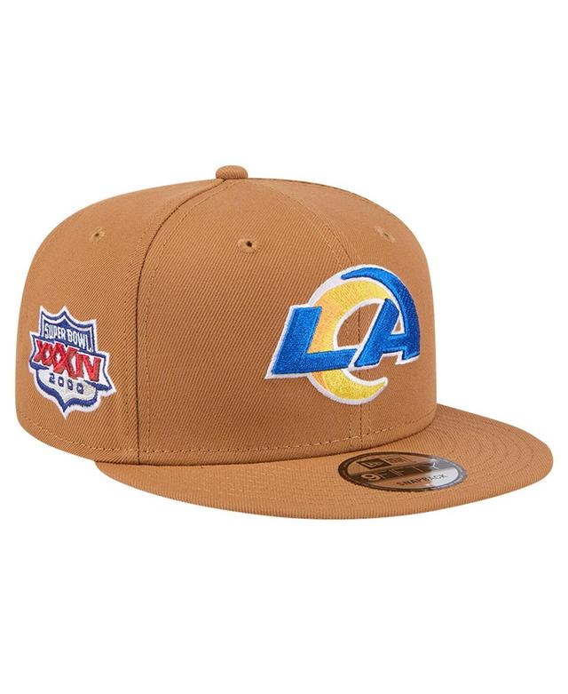 New Era Mens Tan Los Angeles Rams Color Pack 9FIFTY Snapback Hat with Side Patch Product Image