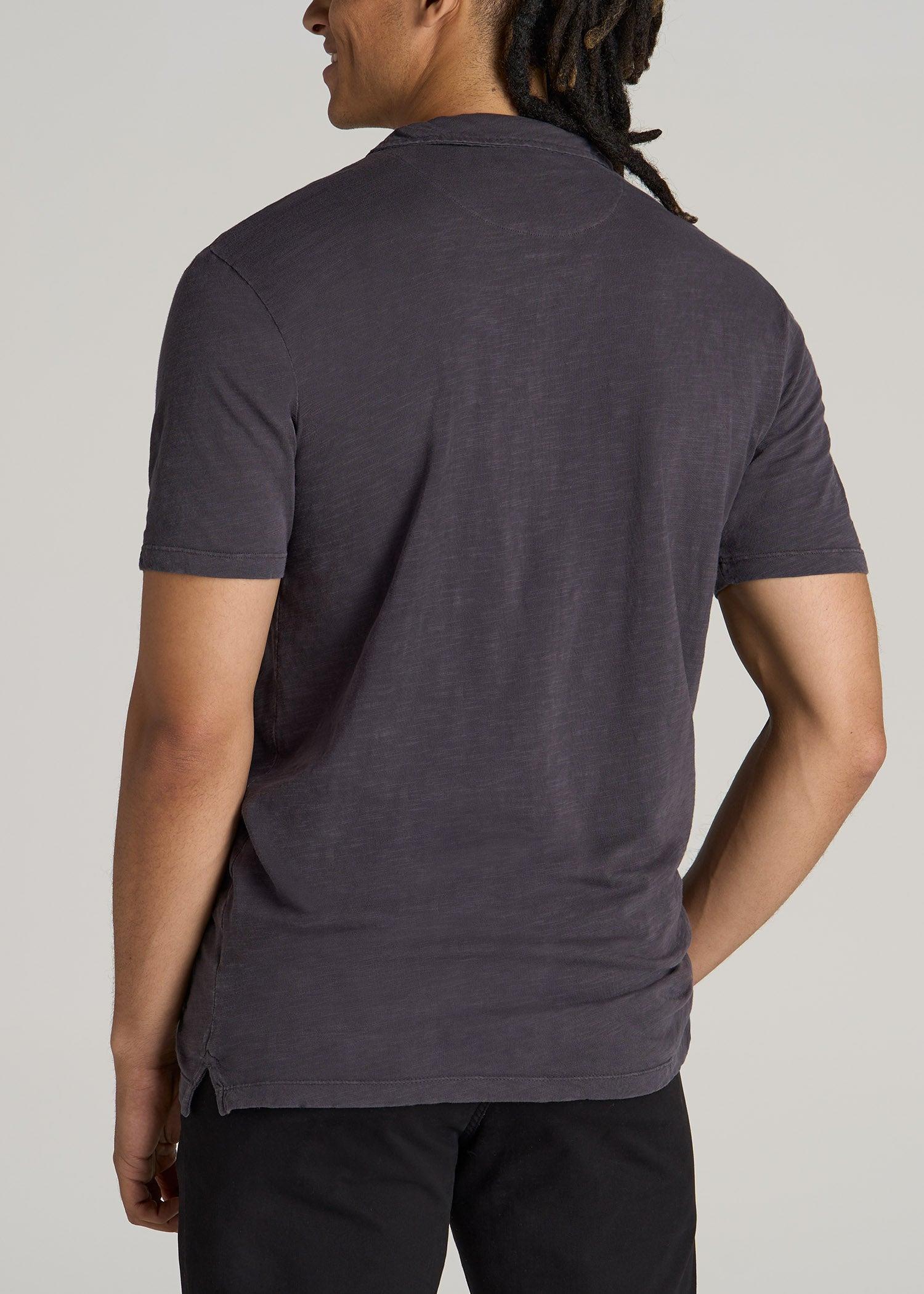 Slub Men's Tall Polo Shirt in Charcoal Product Image