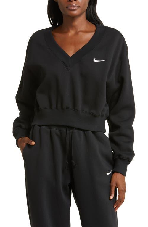 Women's Nike Sportswear Phoenix Fleece Cropped V-Neck Top Product Image