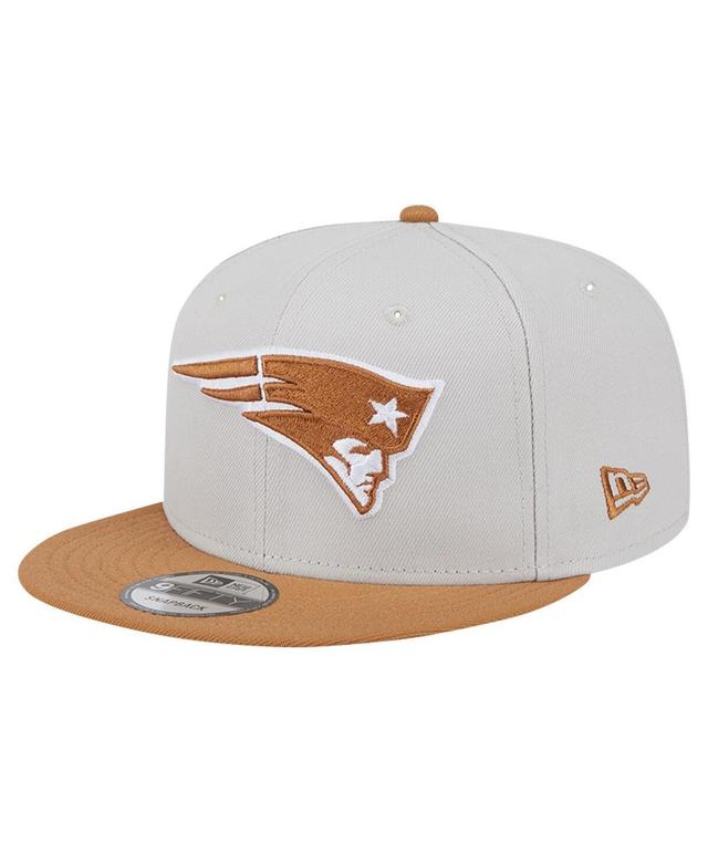 New Era Mens Stone New England Patriots Two-Tone Color Pack 9FIFTY Snapback Hat - Stone, Brown Product Image