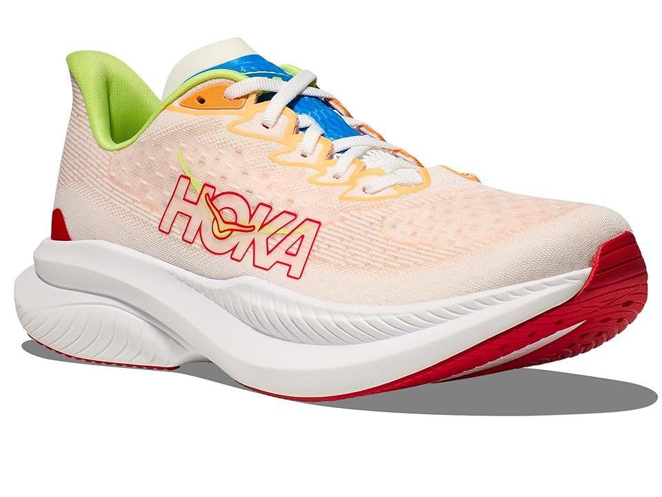 Hoka Men's Mach 6 (White/Solar Flare) Men's Shoes Product Image