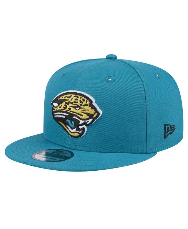 New Era Mens Teal Jacksonville Jaguars Throwback Logo Standard 9FIFTY Snapback Hat Product Image