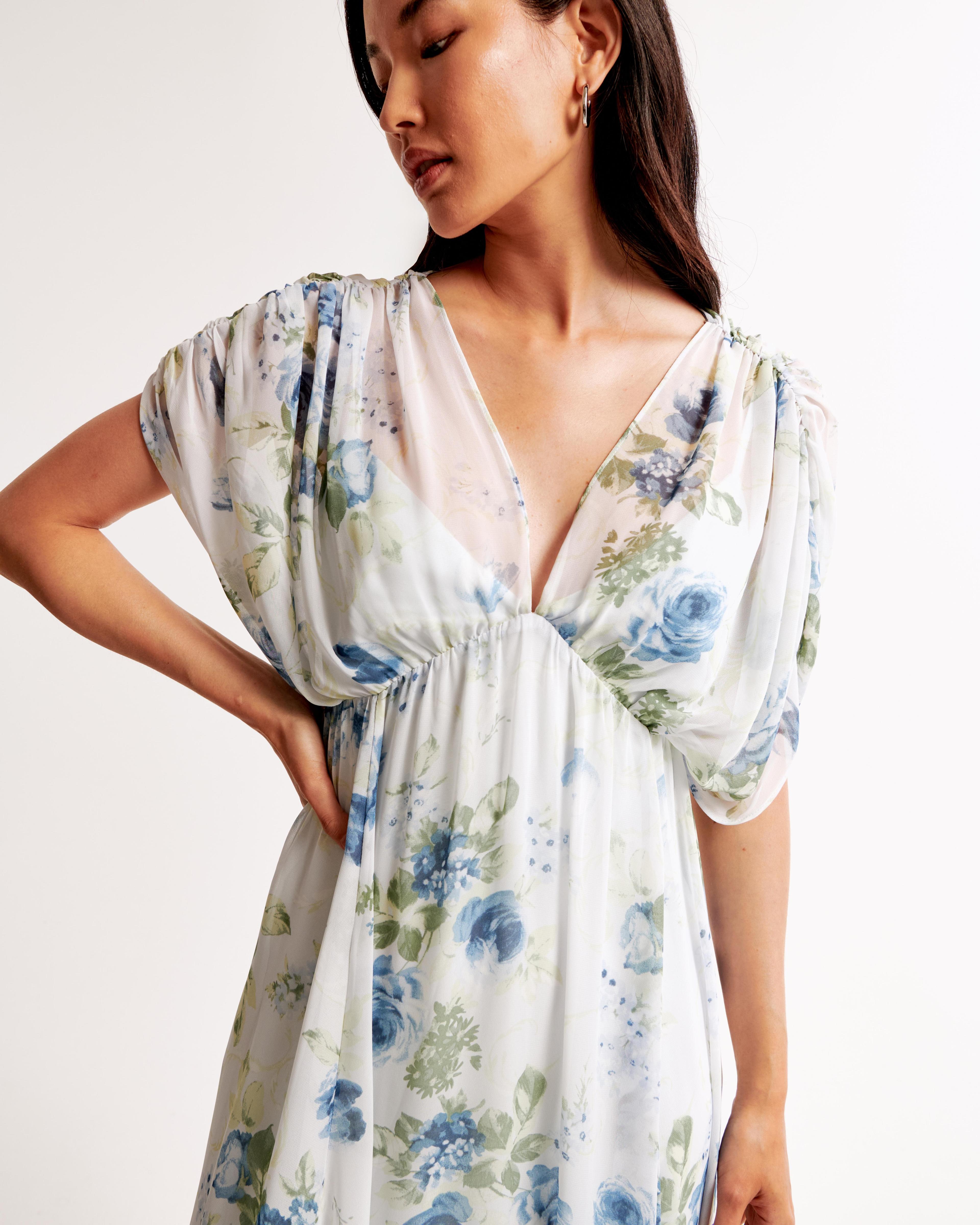 Dolman Sleeve Flowy Maxi Dress Product Image