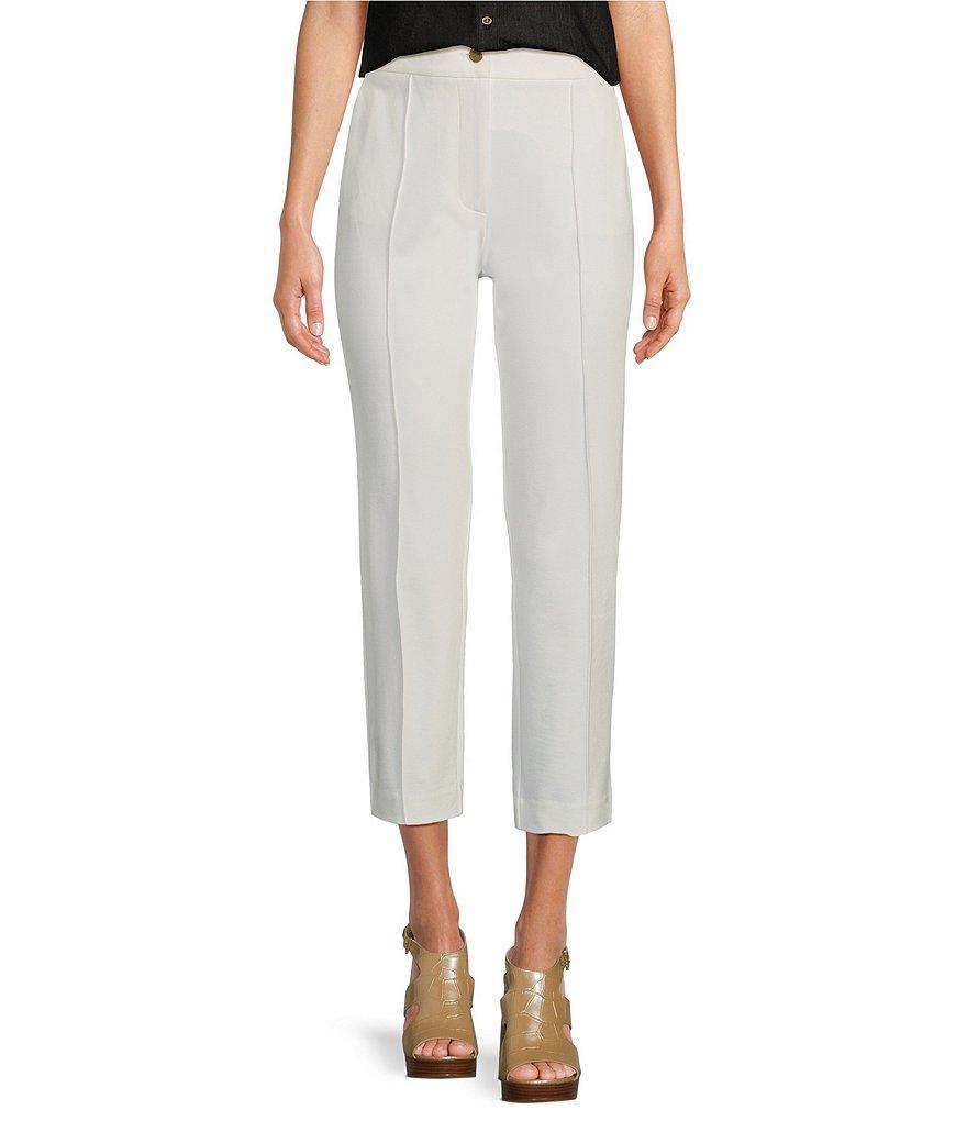 MICHAEL Michael Kors Ponte Knit Straight Leg Front Seam Crop Pant Product Image