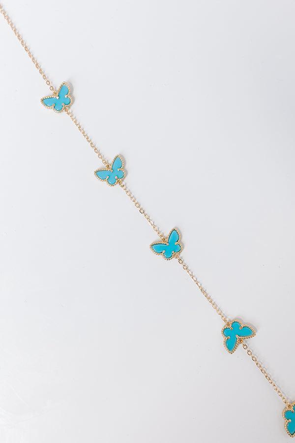 Butterfly Garden Necklace in Turquoise Product Image