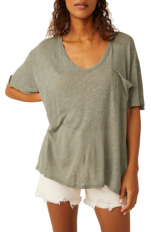 Free People All I Need Linen & Cotton T-Shirt Product Image