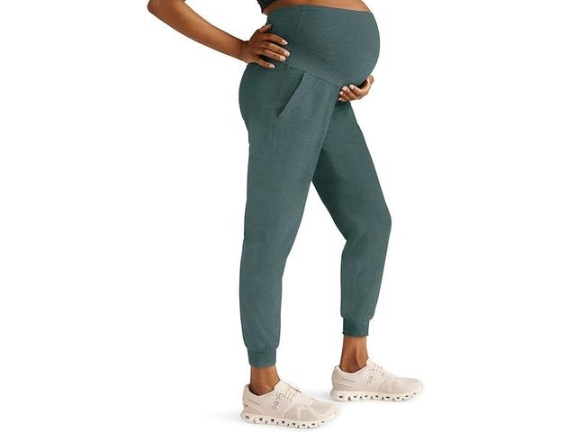 Beyond Yoga Spacedye Beyond The Bump Maternity Midi Joggers (Storm Heather) Women's Clothing Product Image