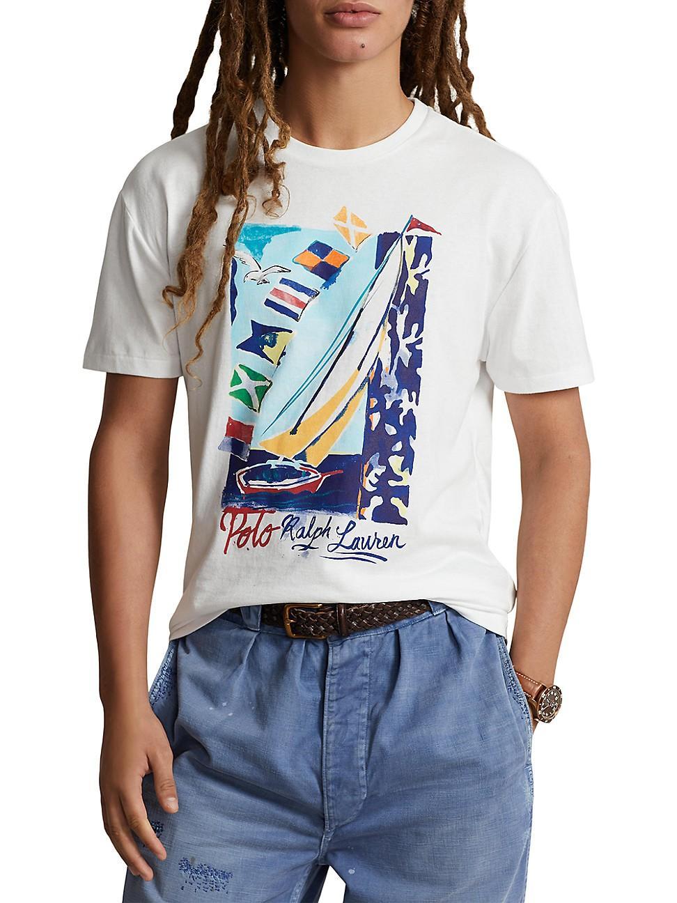 Polo Ralph Lauren Classic Fit Sailboat Jersey Short Sleeve T Product Image