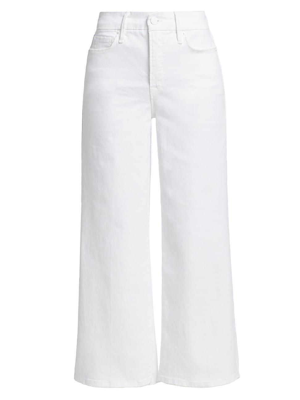 Womens Good Waist Palazzo Ankle-Crop Jeans Product Image