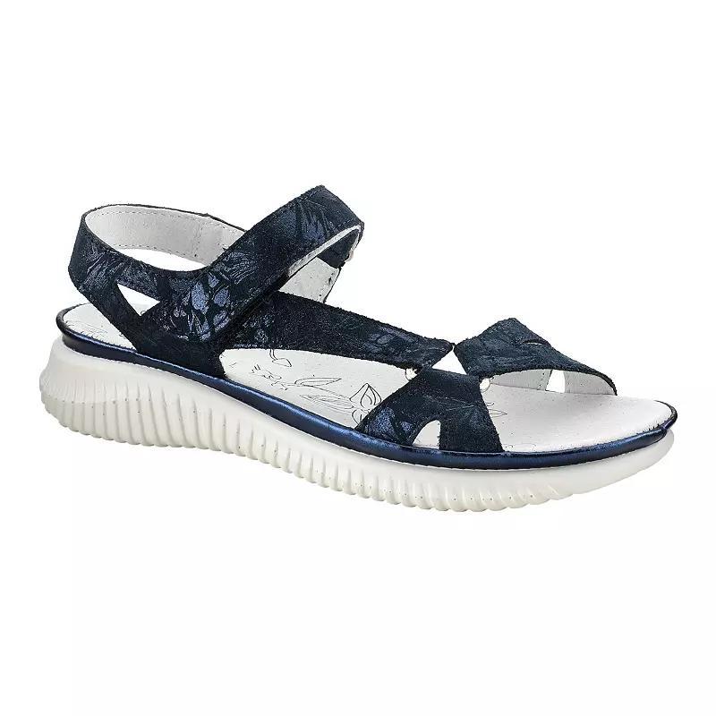 Spring Step Hermosa Womens Leather Sandals Blue Team Product Image