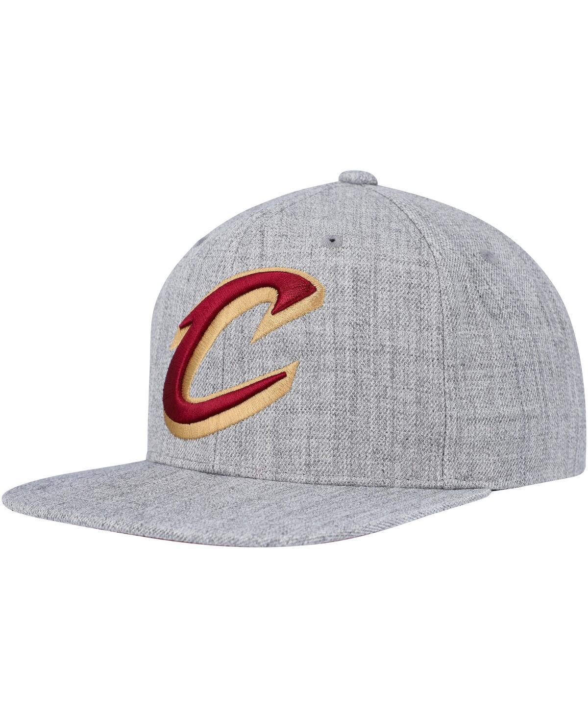 Mens Mitchell & Ness Heather Gray Cleveland Cavaliers Hardwood Classics 2.0 Snapback Hat Product Image