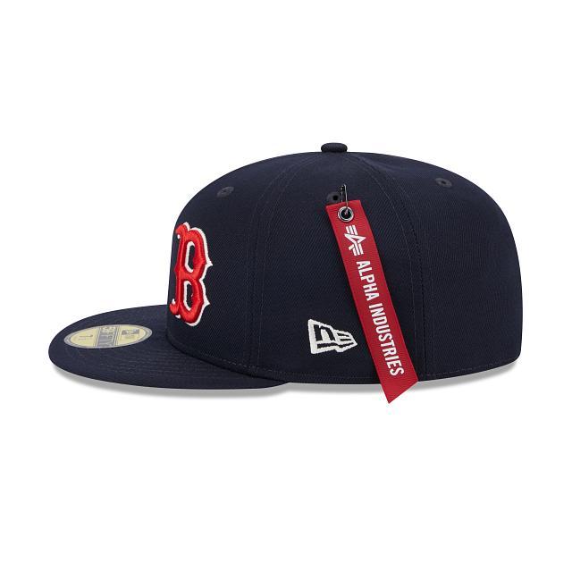 Alpha Industries X Boston Red Sox Dual Logo 59FIFTY Fitted Hat Male Product Image