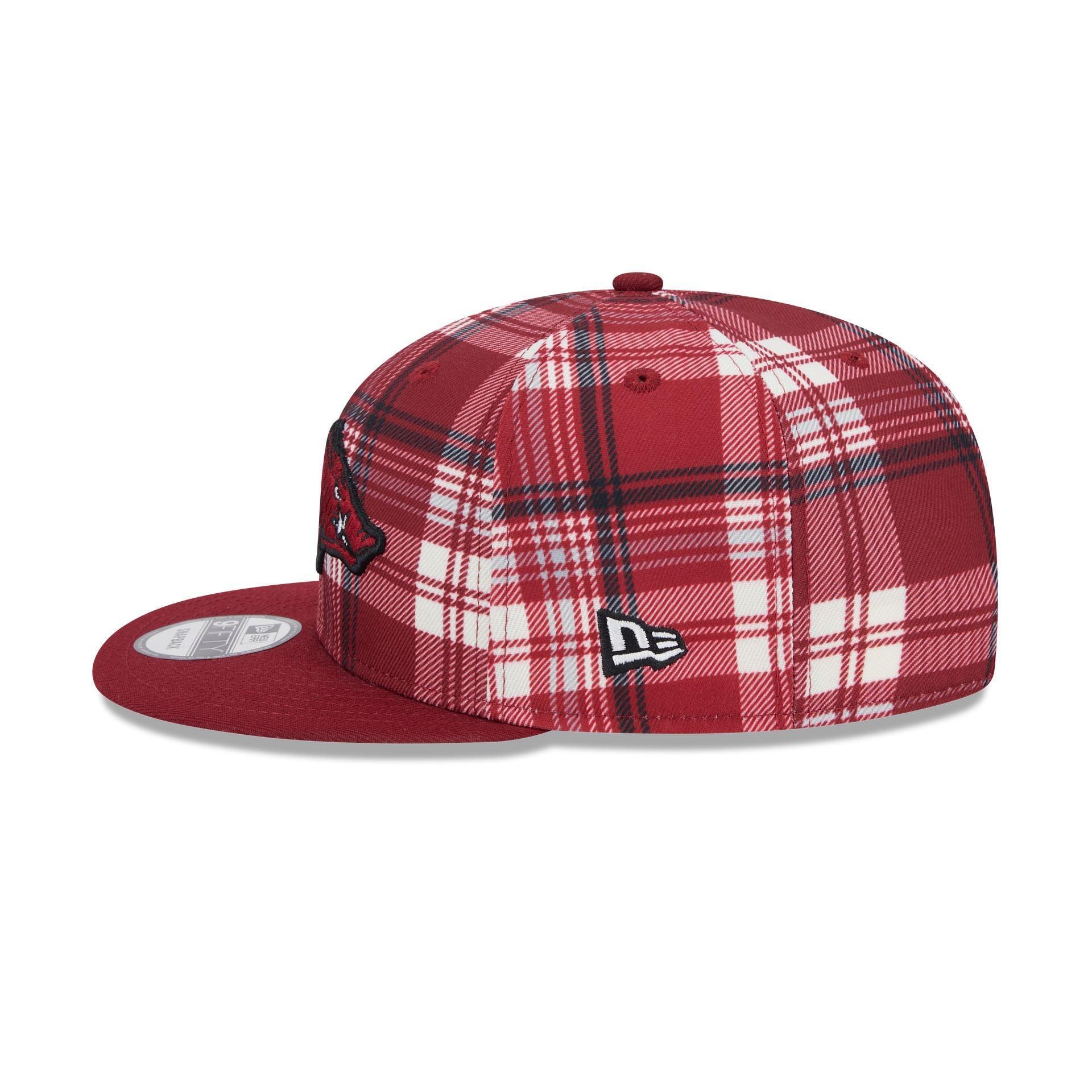 Arkansas Razorbacks Plaid 9FIFTY Snapback Hat Male Product Image