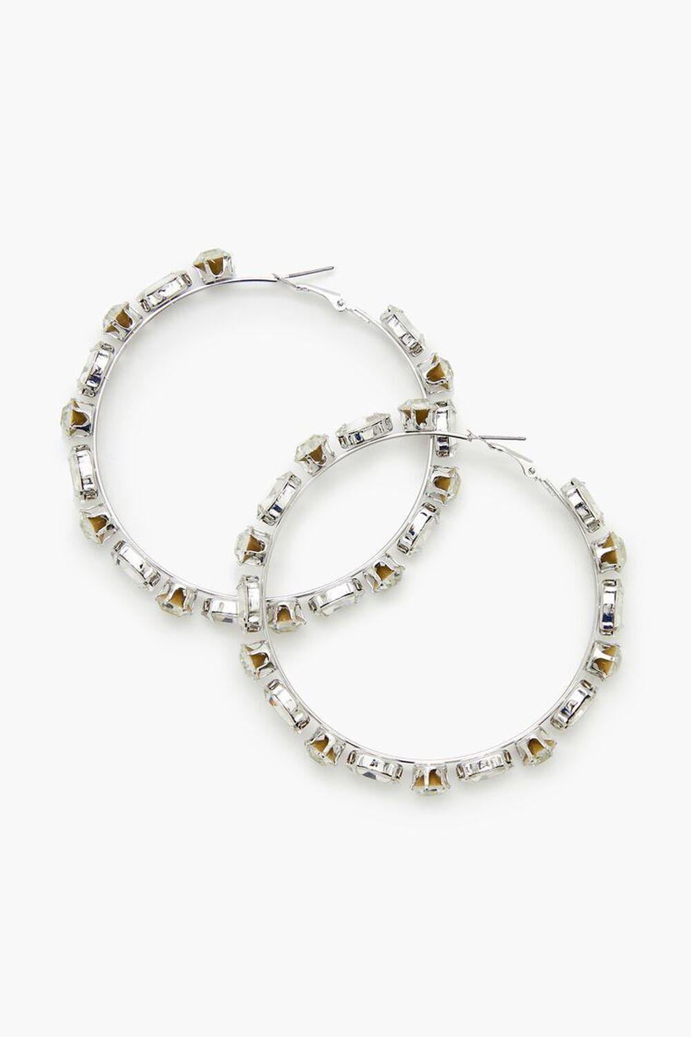 Faux Gem Hoop Earrings | Forever 21 Product Image