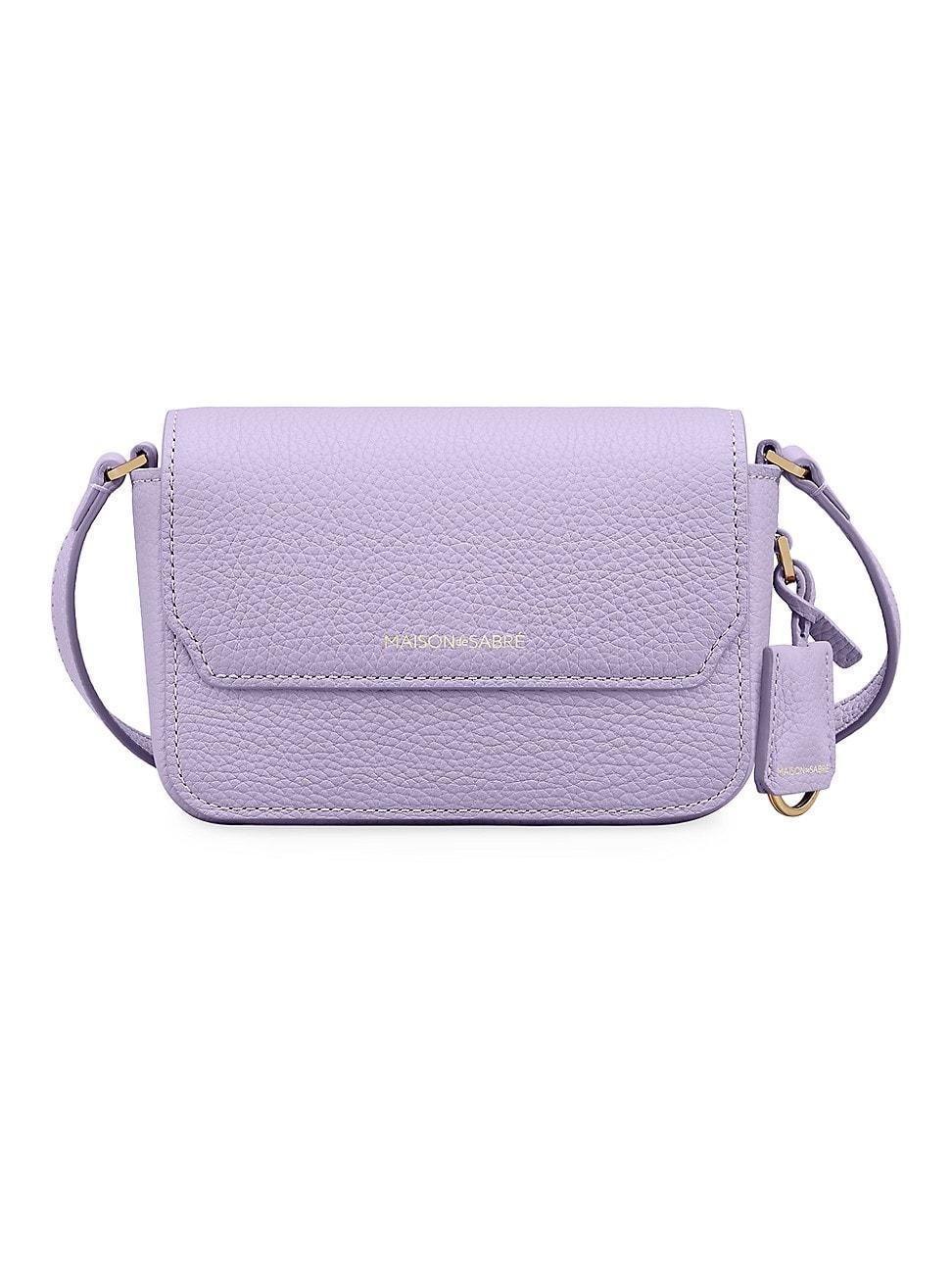 Womens Micro Leather Flap Bag Product Image