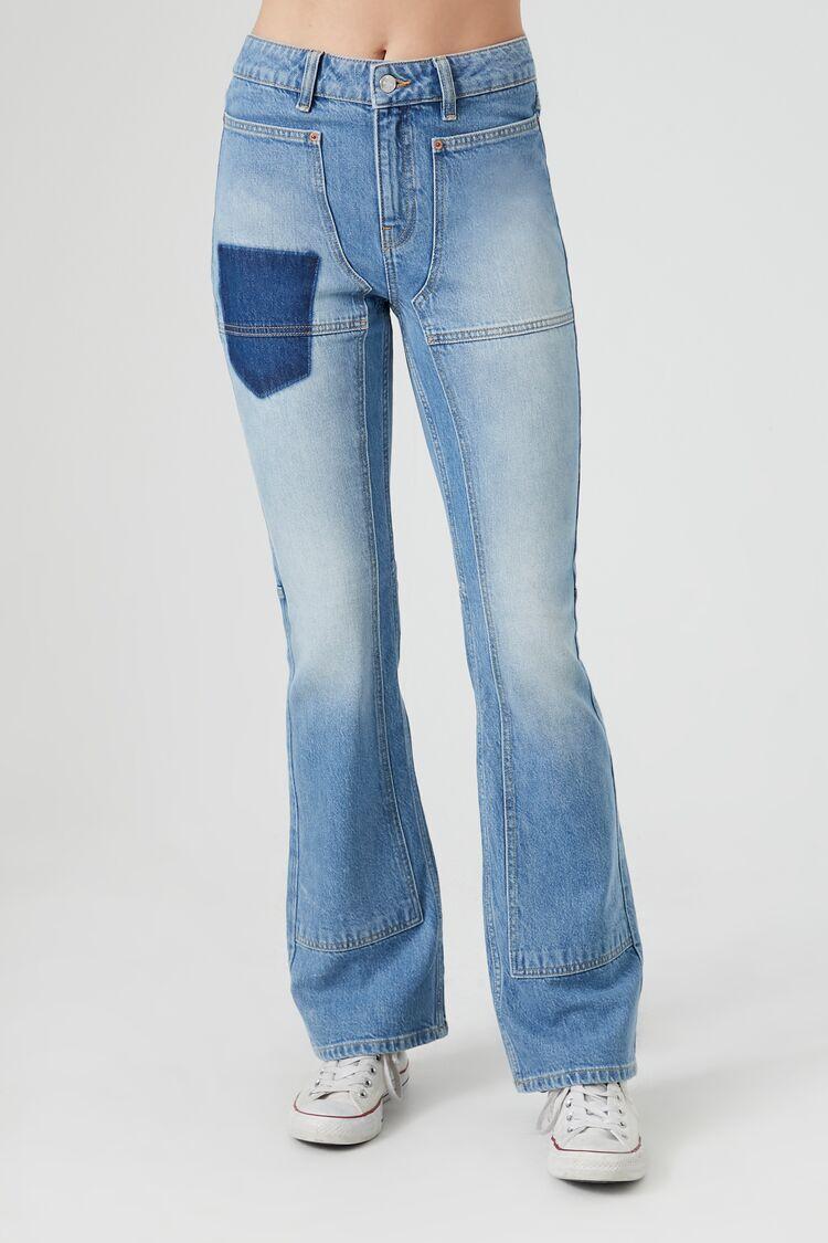 Seamed Mid-Rise Bootcut Jeans | Forever 21 product image