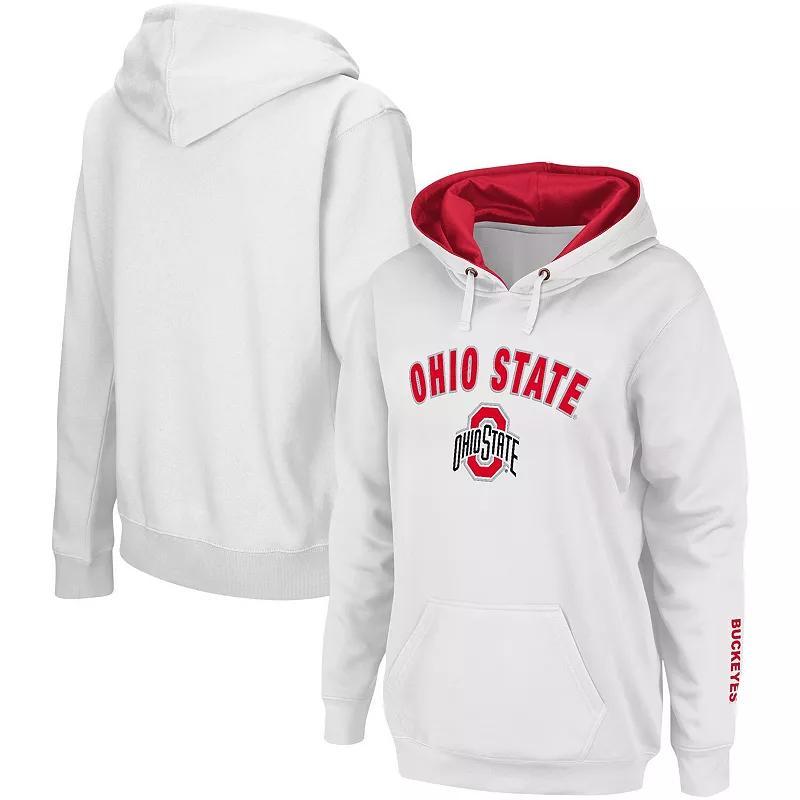 Womens Colosseum Ohio State Buckeyes Arch & Logo Pullover Hoodie Product Image