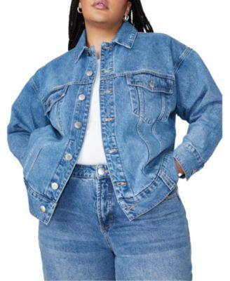 Eloquii Womens Oversized Denim Jacket product image