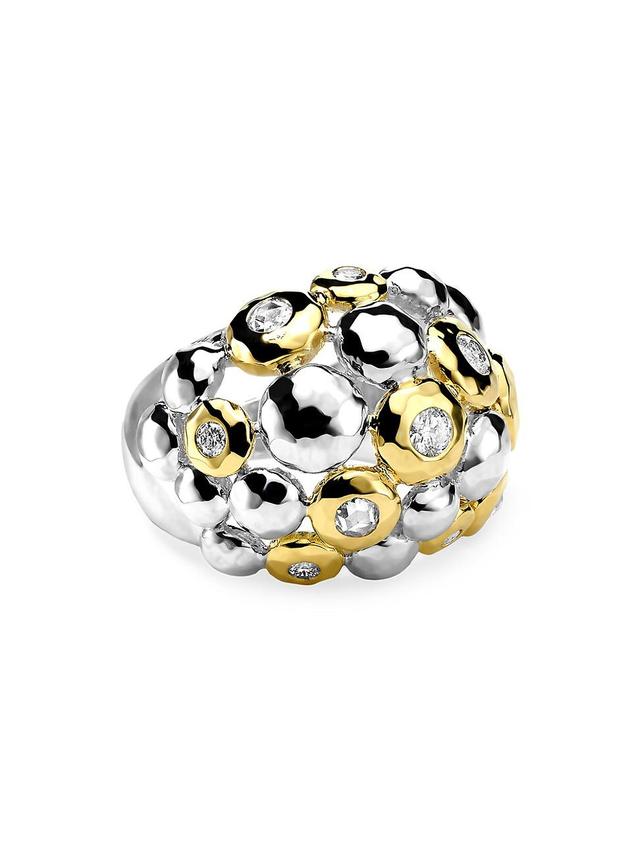 Womens Stardust Chimera Stardust Paparazzi 18K Gold, Diamond & Sterling Silver Dome Ring Product Image