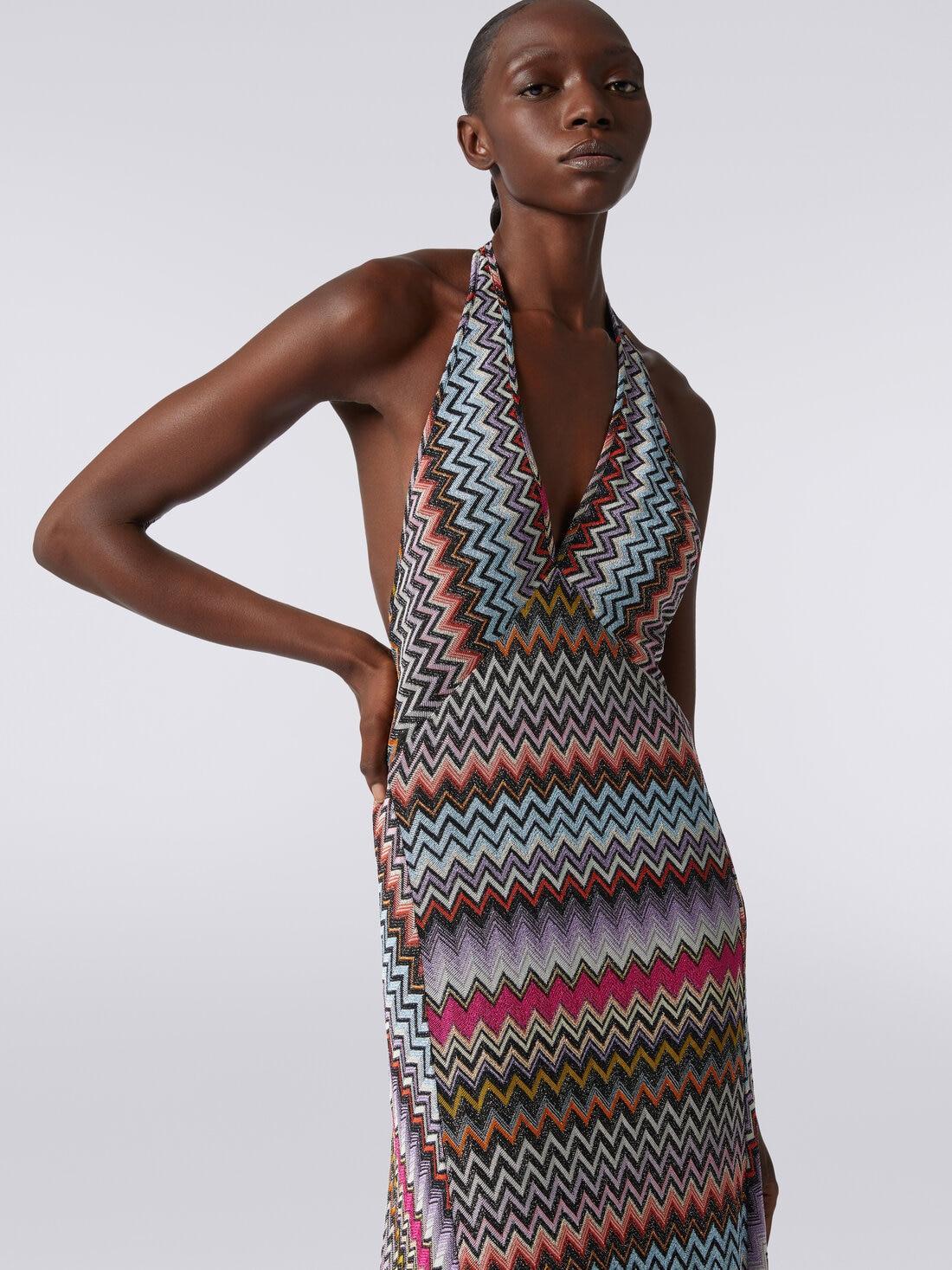 Long dress in viscose with zigzag pattern with lurex Multicoloured | Missoni Product Image