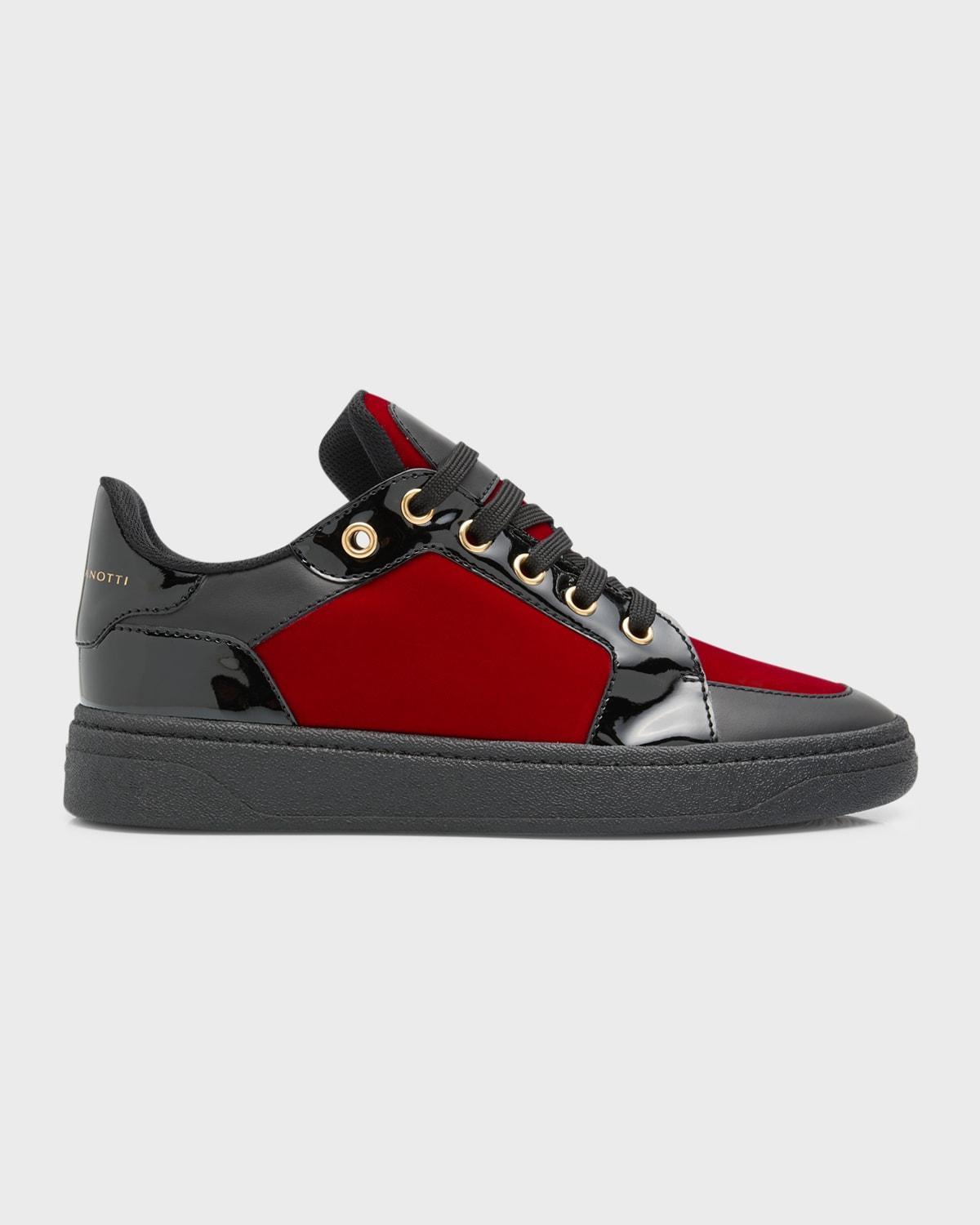 Mens GZ/94 Scarpa Uomo Velvet & Leather Sneakers Product Image