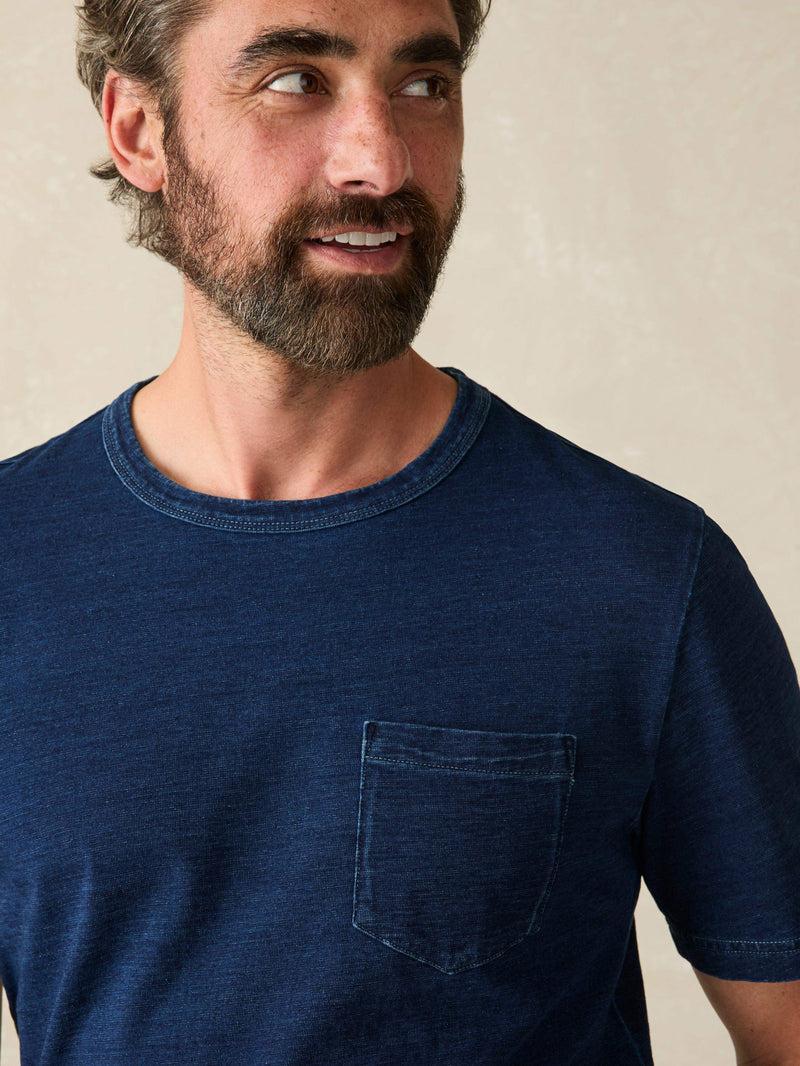 Short-Sleeve Indigo Pocket Tee - Midnight Wash Product Image