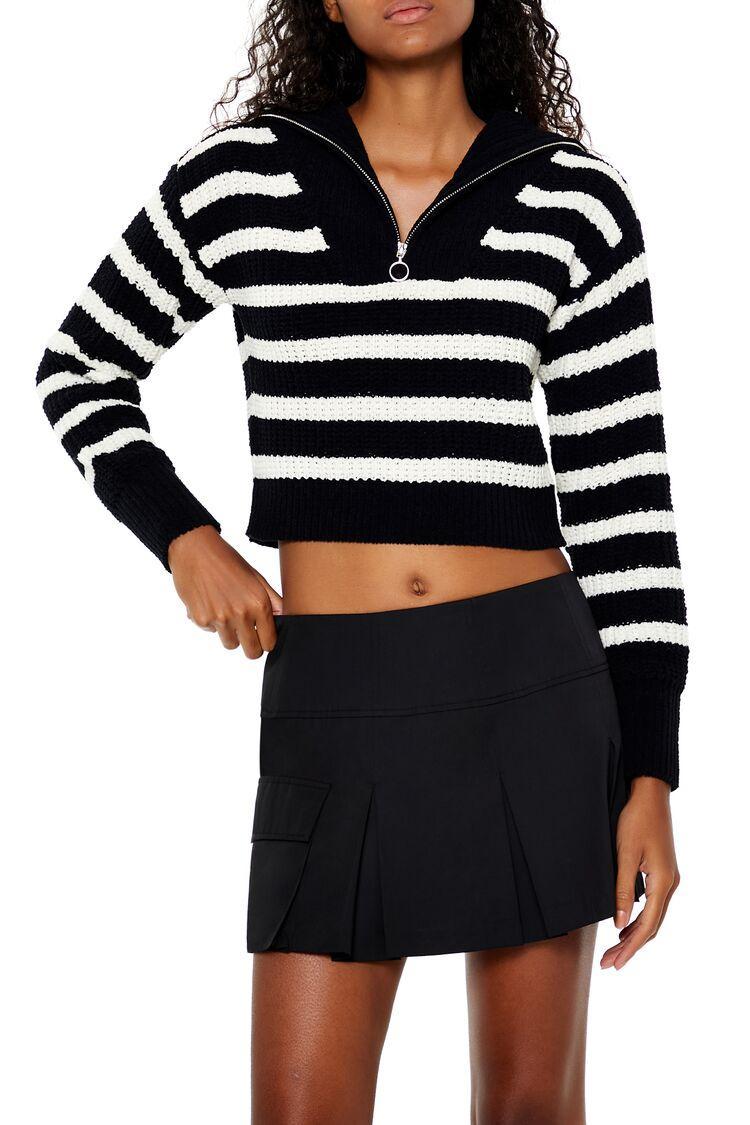 Striped Half-Zip Sweater | Forever 21 Product Image