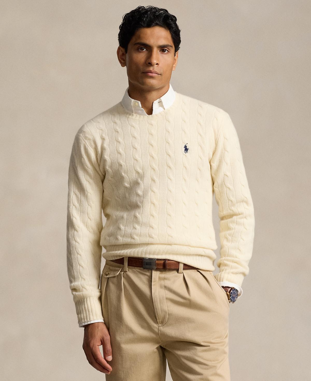 Polo Ralph Lauren Mens Wool-Cashmere Cable-Knit Sweater Product Image