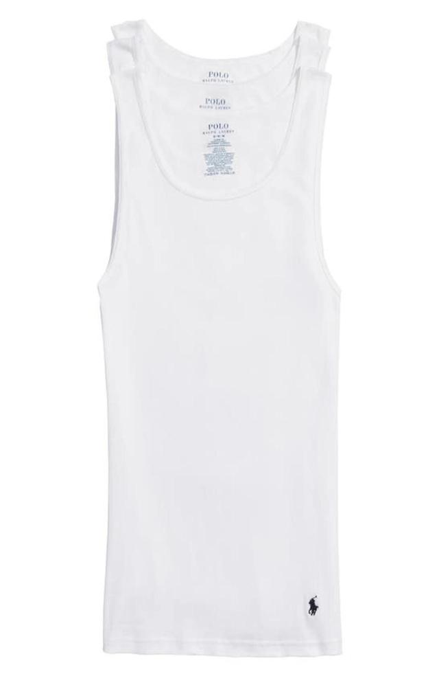 Men's Cotton Classic Undershirt Tank Top 3-pk In White Product Image