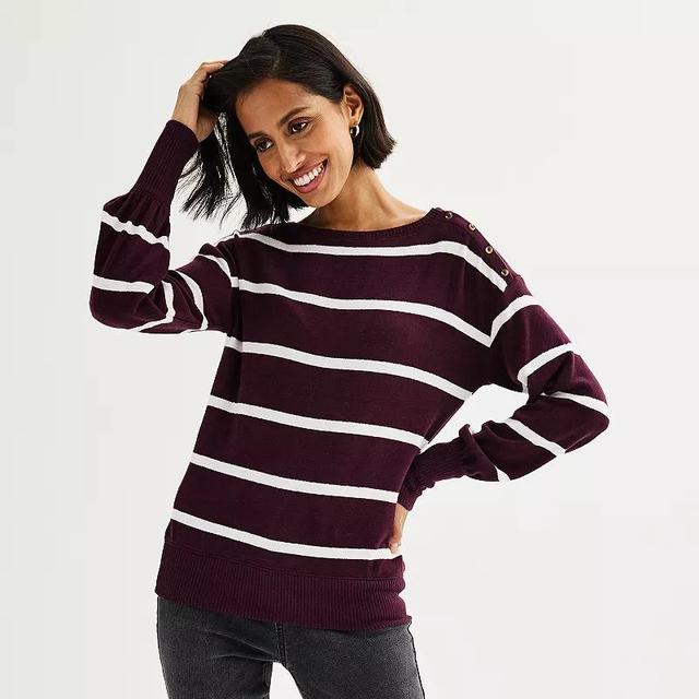 Womens Sonoma Goods For Life Cozy Boatneck Pullover Product Image