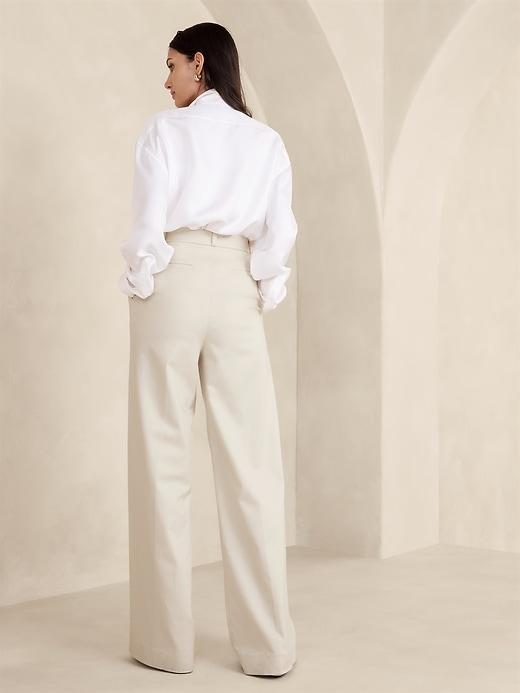 Carmel Pleated Wide-Leg Pant Product Image