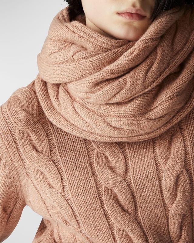 Cashmere Cable Knit Scarf Product Image