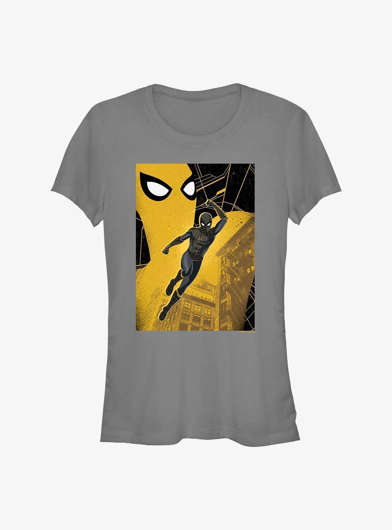 Marvel's Spider-Man Black Suit Grunge Grphc Girl's T-Shirt Product Image