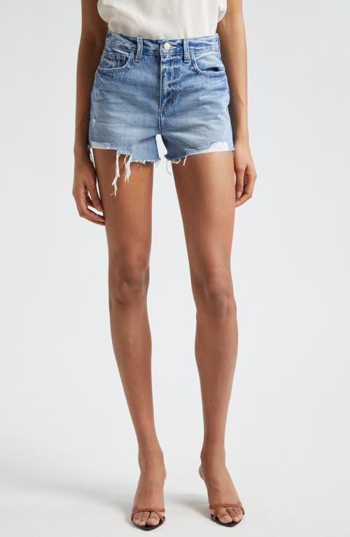 L'agence Beck High Waist Cutoff Denim Shorts In Santee Destruct Product Image