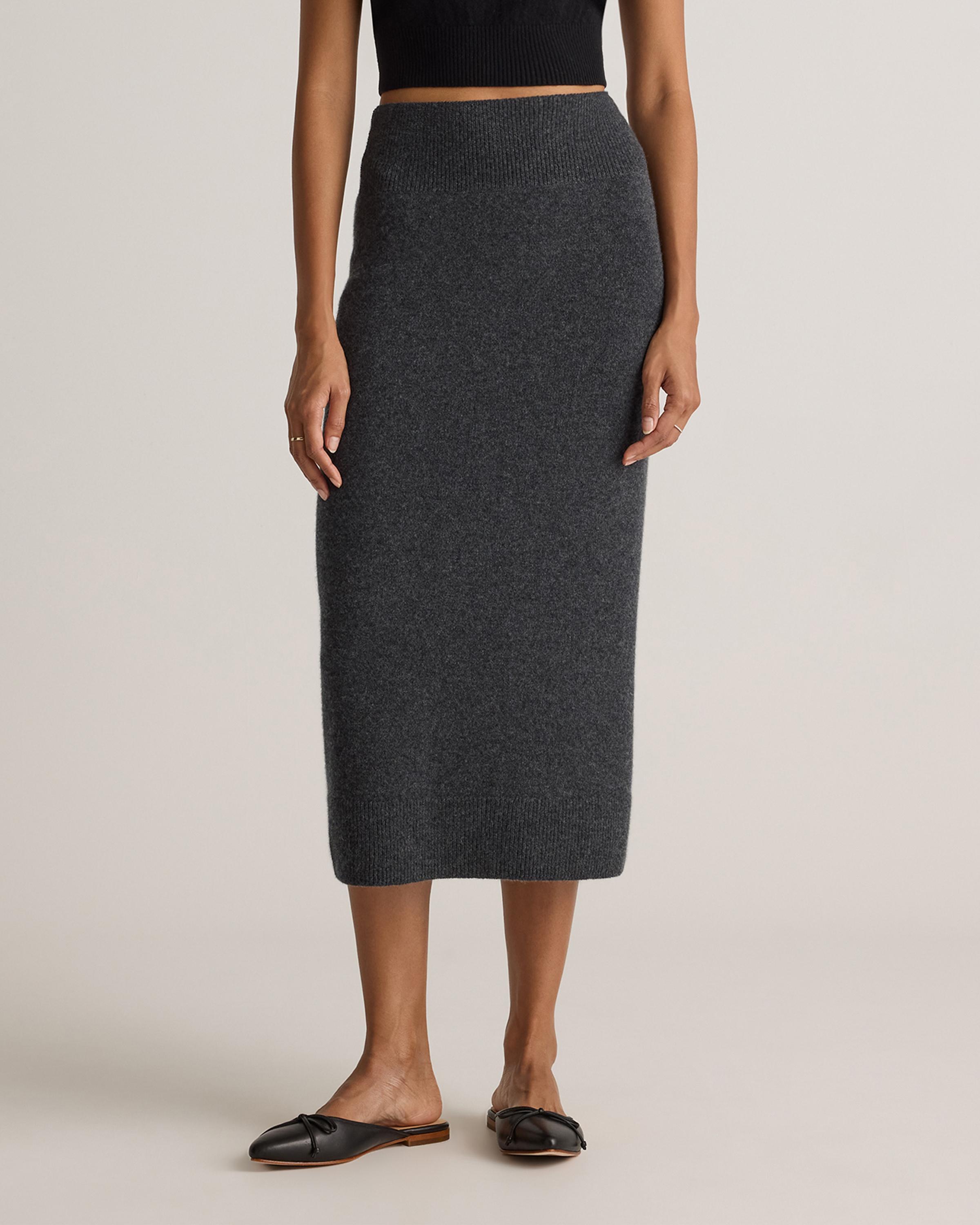 Mongolian Cashmere Fitted Midi Skirt product image